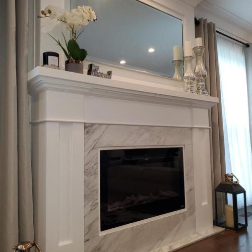 Calacatta Apuano Marble Stone Fireplace Surround 2